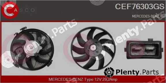 Casco CEF76303GS — Fan, engine cooling