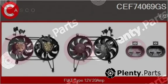Casco CEF74069GS — Electric Motor, radiator fan
