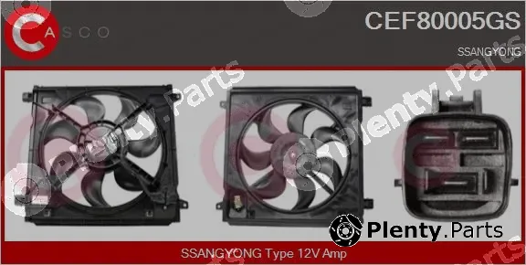 Casco CEF80005GS — Electric Motor, radiator fan