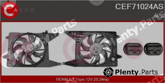 Casco CEF71024AS — Electric Motor, radiator fan
