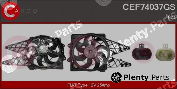 Casco CEF74037GS — Electric Motor, radiator fan