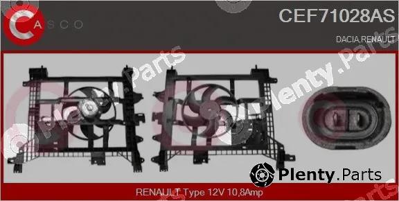 Casco CEF71028AS — Electric Motor, radiator fan