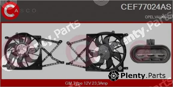 Casco CEF77024AS — Electric Motor, radiator fan