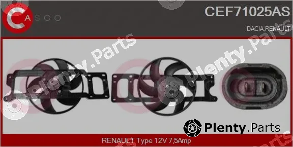 Casco CEF71025AS — Electric Motor, radiator fan