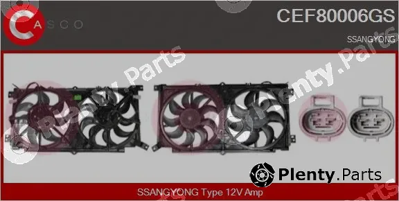 Casco CEF80006GS — Electric Motor, radiator fan