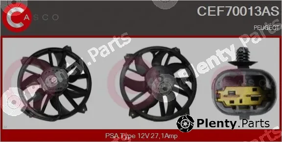 Casco CEF70013AS — Electric Motor, radiator fan