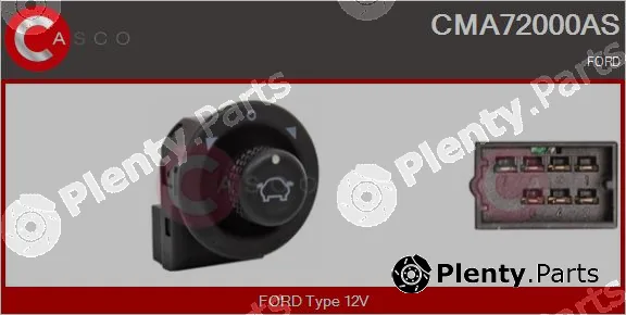 Casco CMA72000AS — Switch, exterior rearview mirror adjustment