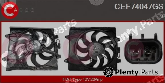 Casco CEF74047GS — Electric Motor, radiator fan