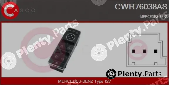 Casco CWR76038AS — Switch, window regulator