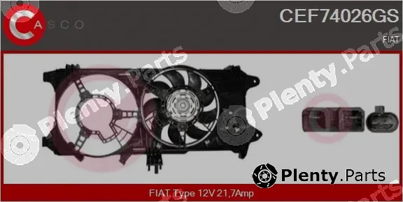 Casco CEF74026GS — Electric Motor, radiator fan