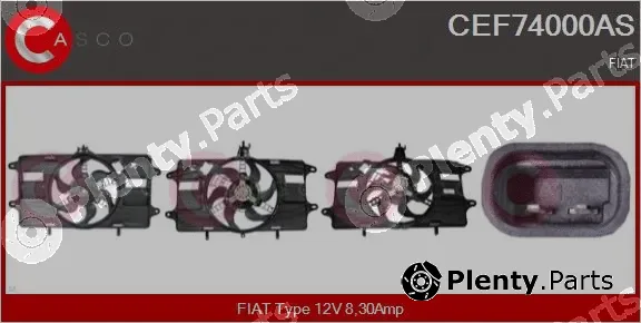 Casco CEF74000AS — Electric Motor, radiator fan