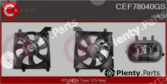 Casco CEF78040GS — Electric Motor, radiator fan