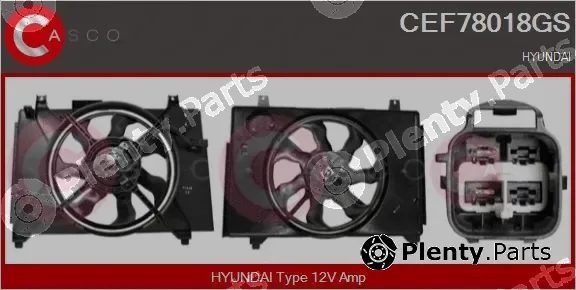 Casco CEF78018GS — Electric Motor, radiator fan