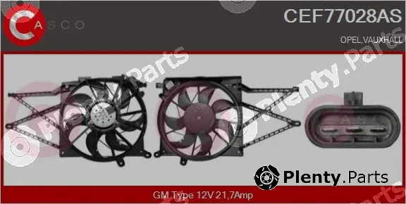Casco CEF77028AS — Electric Motor, radiator fan