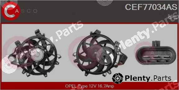 Casco CEF77034AS — Electric Motor, radiator fan