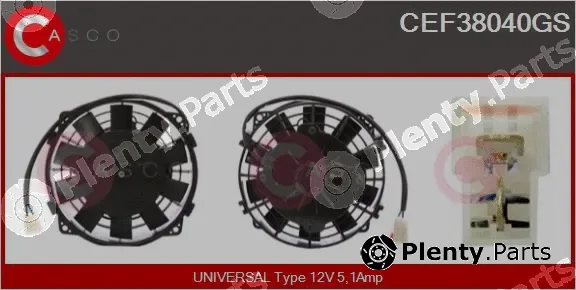 Casco CEF38040GS — Electric Motor, radiator fan