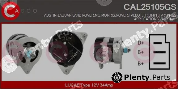 Casco CAL25105GS — Alternator