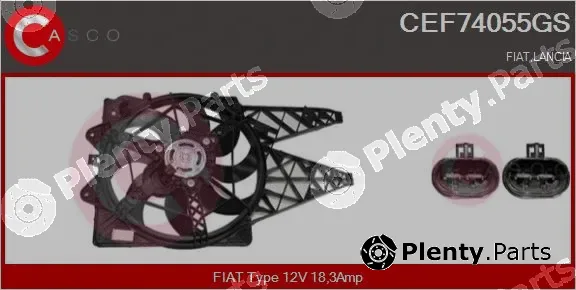 Casco CEF74055GS — Electric Motor, radiator fan