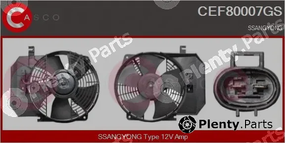 Casco CEF80007GS — Electric Motor, radiator fan