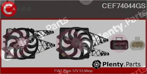Casco CEF74044GS — Electric Motor, radiator fan
