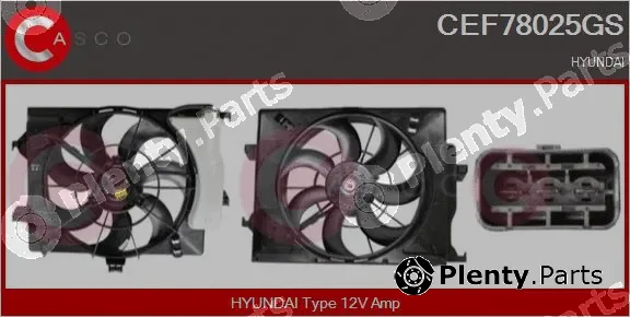 Casco CEF78025GS — Electric Motor, radiator fan