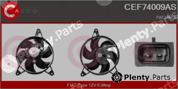 Casco CEF74009AS — Electric Motor, radiator fan