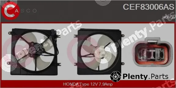 Casco CEF83006AS — Electric Motor, radiator fan