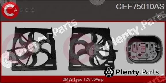 Casco CEF75010AS — Electric Motor, radiator fan