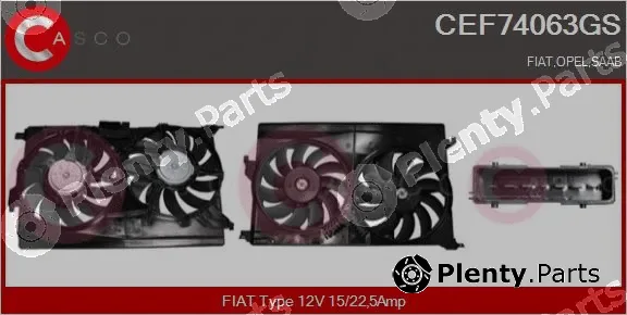 Casco CEF74063GS — Electric Motor, radiator fan