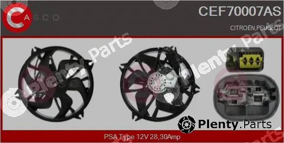 Casco CEF70007AS — Electric Motor, radiator fan