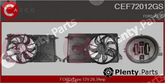 Casco CEF72012GS — Electric Motor, radiator fan