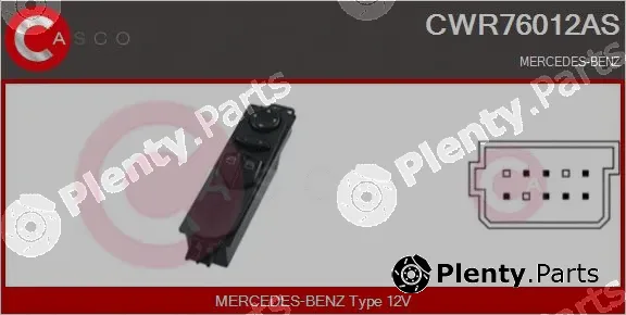 Casco CWR76012AS — Switch, window regulator