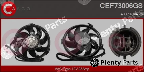Casco CEF73006GS — Electric Motor, radiator fan
