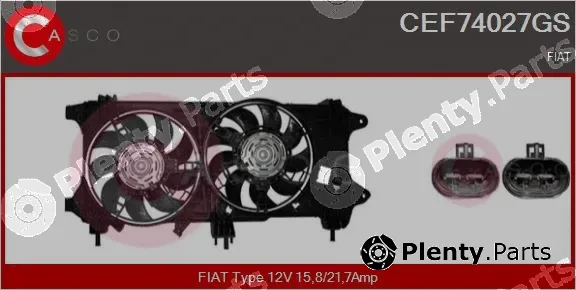 Casco CEF74027GS — Electric Motor, radiator fan