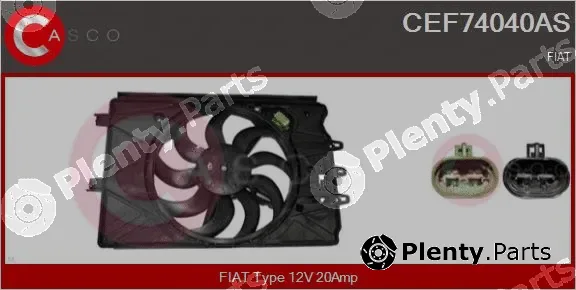Casco CEF74040AS — Electric Motor, radiator fan