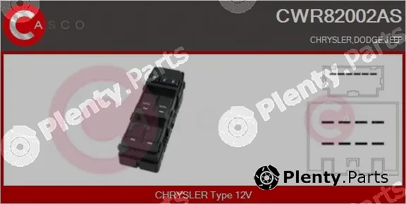 Casco CWR82002AS — Switch, window regulator