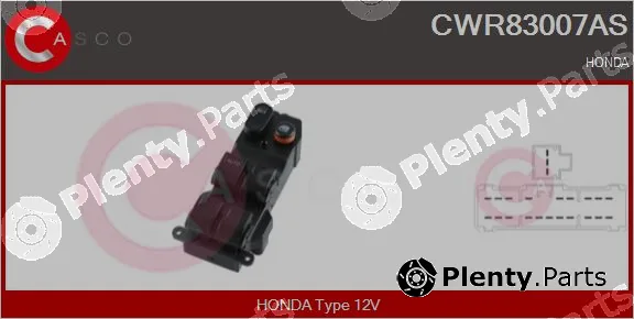 Casco CWR83007AS — Switch, window regulator
