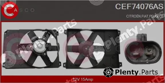 Casco CEF74076AS — Electric Motor, radiator fan