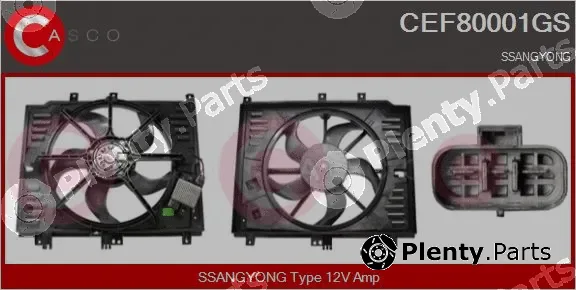 Casco CEF80001GS — Electric Motor, radiator fan