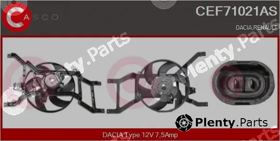 Casco CEF71021AS — Electric Motor, radiator fan