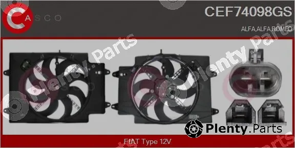 Casco CEF74098GS — Electric Motor, radiator fan