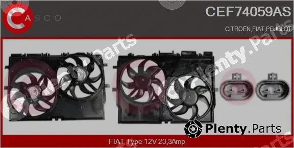 Casco CEF74059AS — Electric Motor, radiator fan