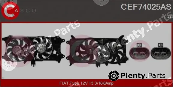 Casco CEF74025AS — Electric Motor, radiator fan