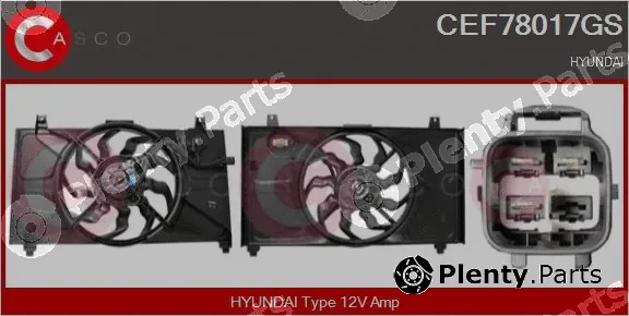 Casco CEF78017GS — Electric Motor, radiator fan