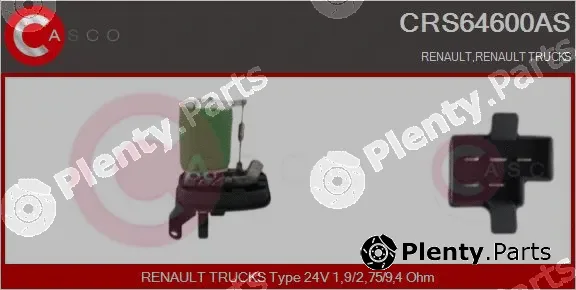 Casco CRS64600AS — Resistor, interior blower