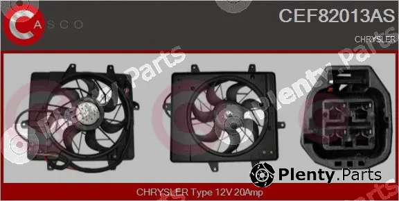 Casco CEF82013AS — Electric Motor, radiator fan