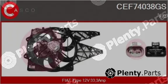 Casco CEF74038GS — Electric Motor, radiator fan