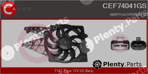 Casco CEF74041GS — Electric Motor, radiator fan