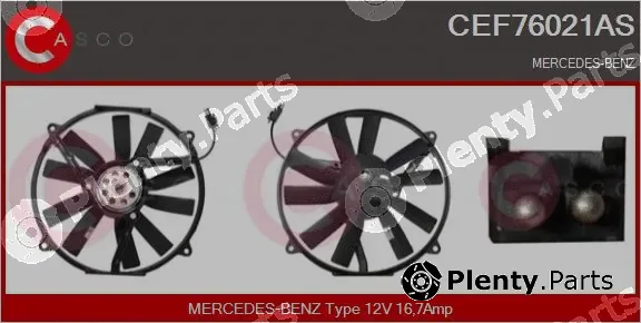 Casco CEF76021AS — Electric Motor, radiator fan