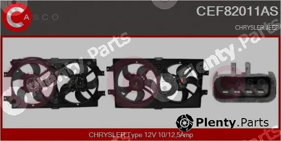 Casco CEF82011AS — Electric Motor, radiator fan